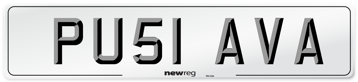 PU51 AVA Number Plate from New Reg